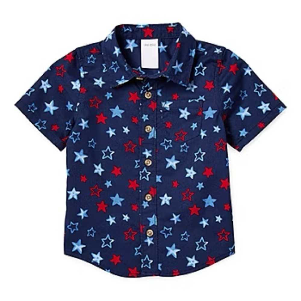 Okie Dokie Toddler & Little Boys‎ Short Sleeve Button-Down Shirt
